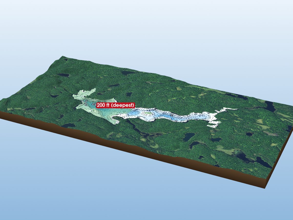 Depth map of McCraney Lake