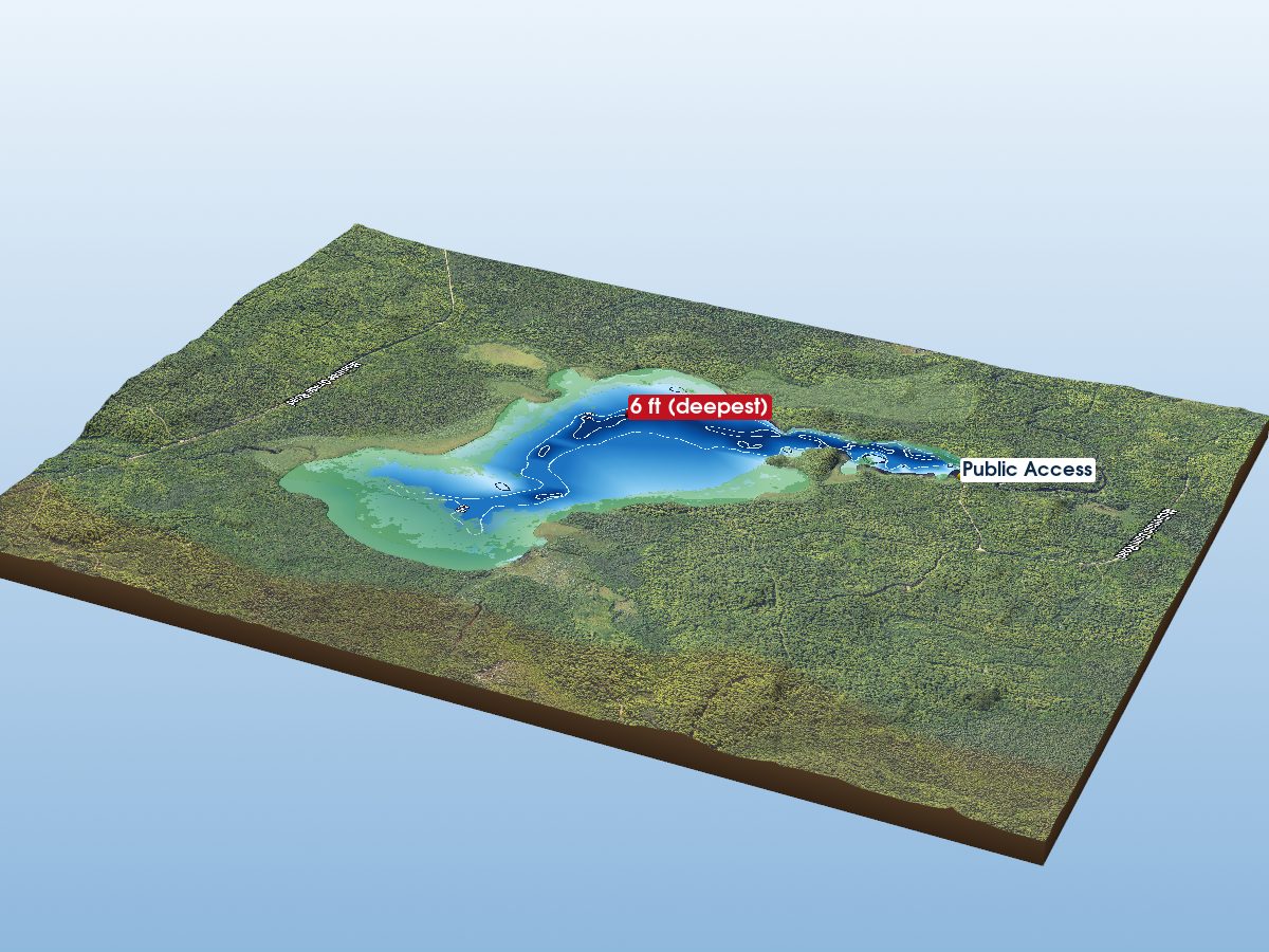 Depth map of McDonald Lake