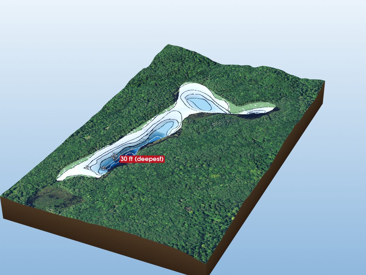 Depth map of McDonald Lake