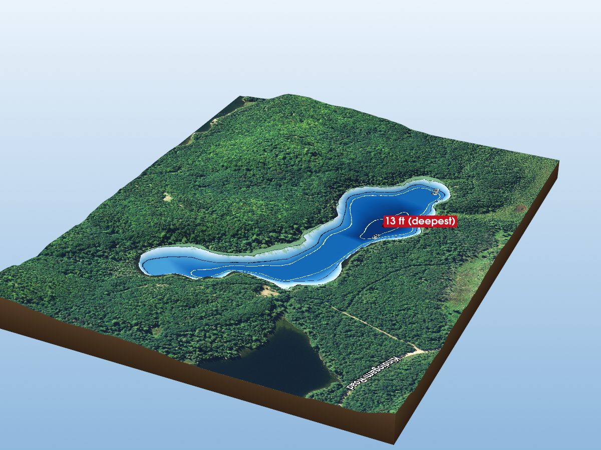 Depth map of McDouall Lake