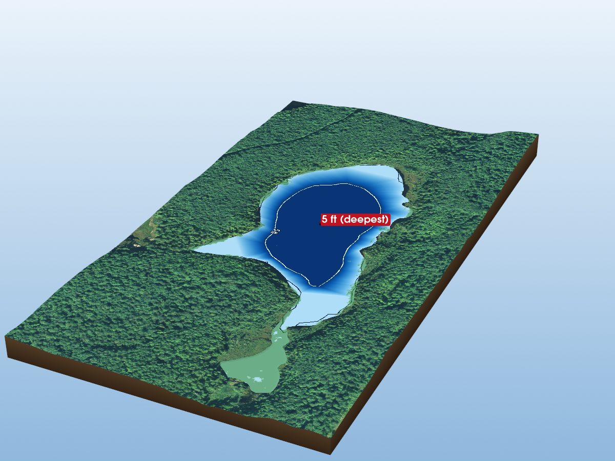 Depth map of McEachern Lake