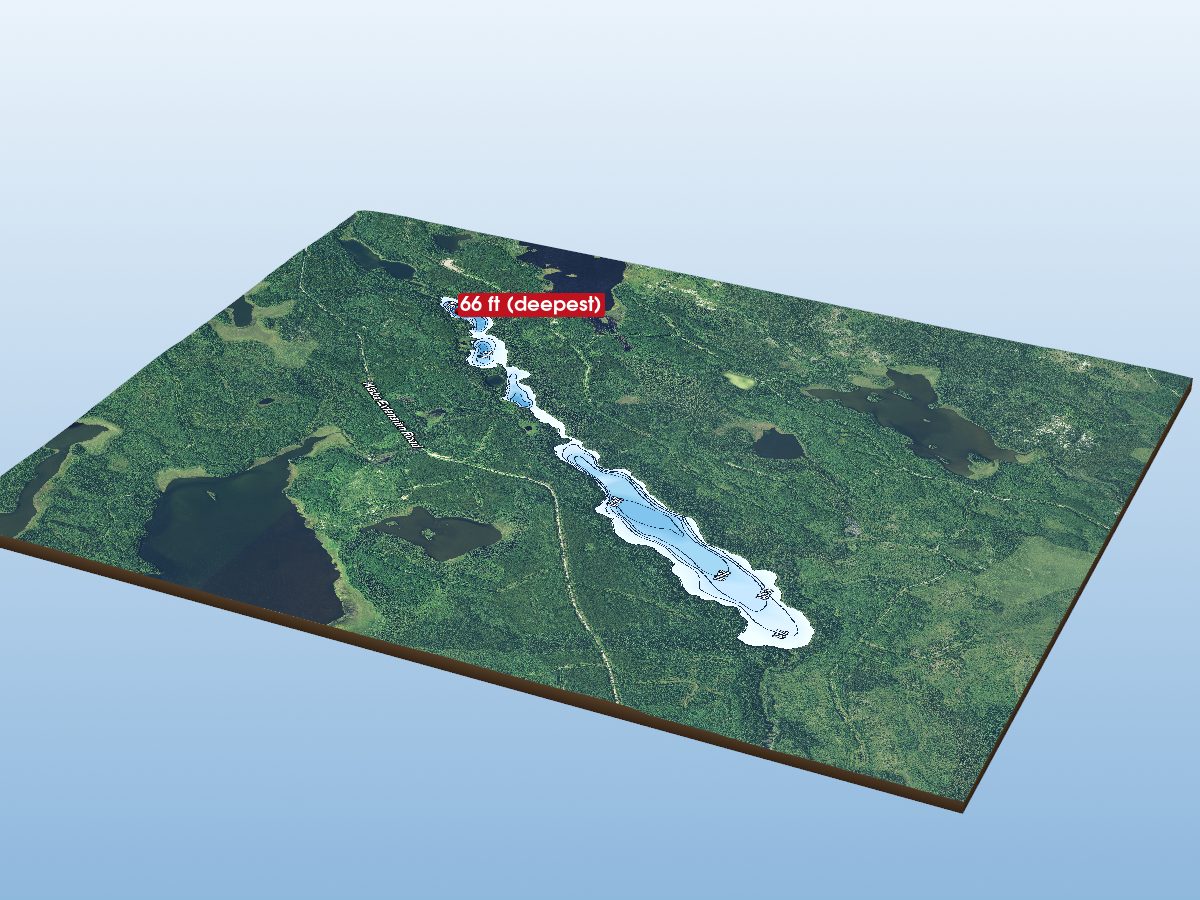 Depth map of McEachern Lake