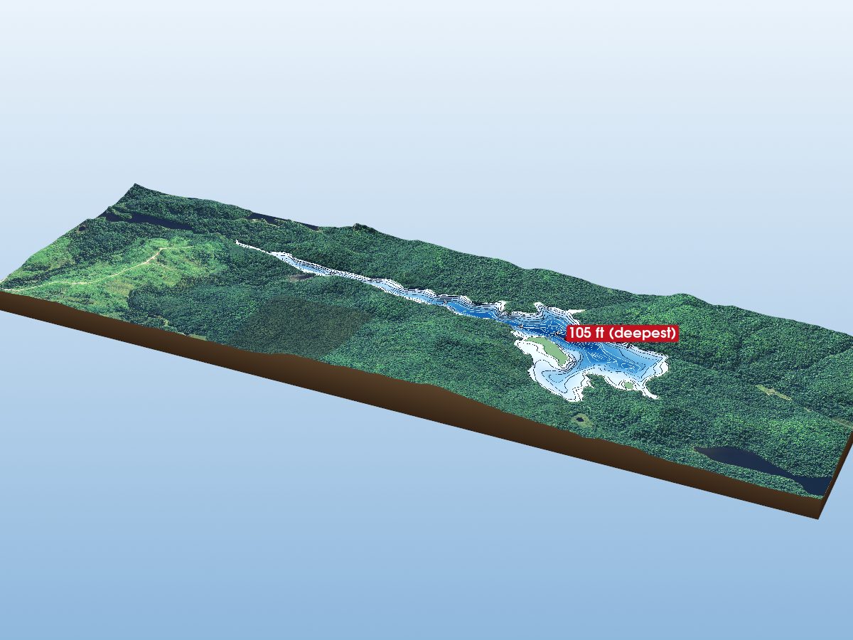 Depth map of McEwen Lake