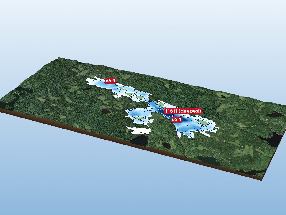 Depth map of McEwen Lake