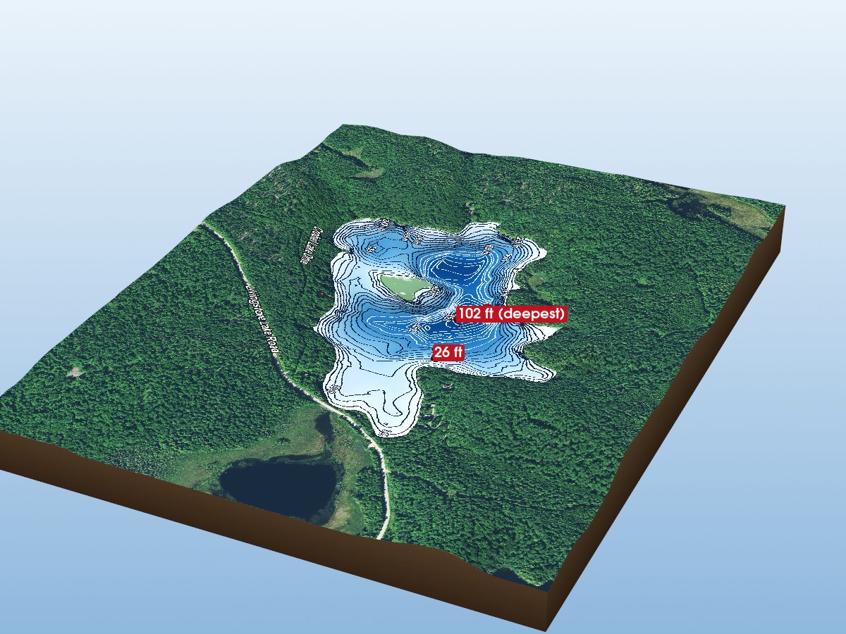 Depth map of McFadden Lake