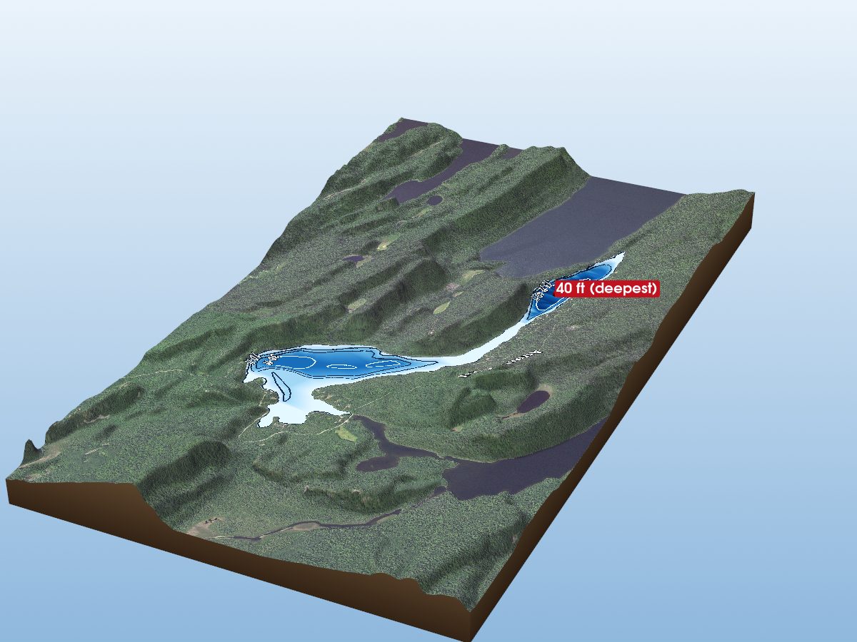 Depth map of McFarland Lake