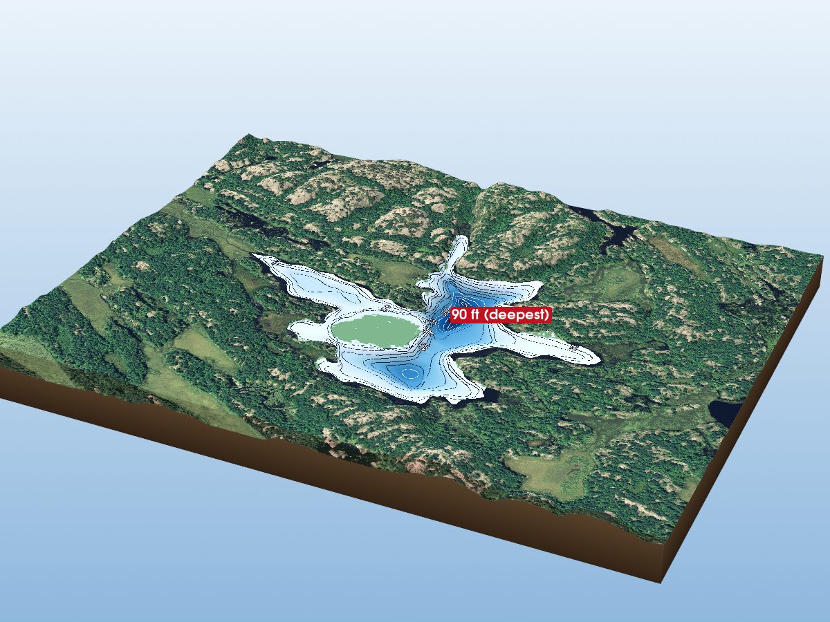 Depth map of McGee Lake