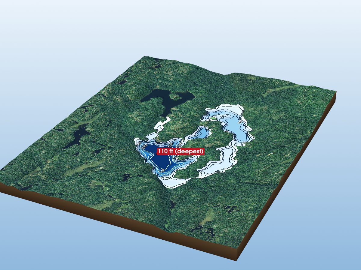 Depth map of McGiverin Lake