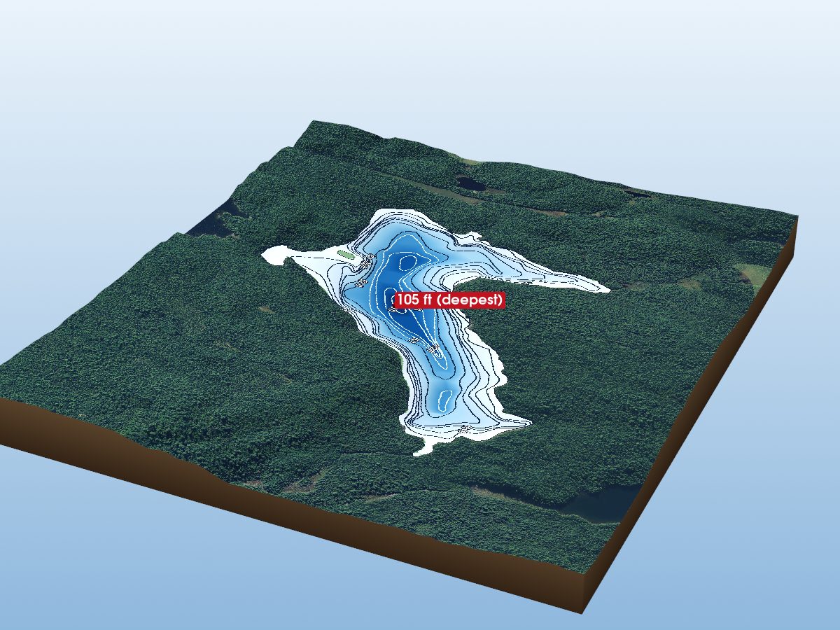 Depth map of McGown Lake