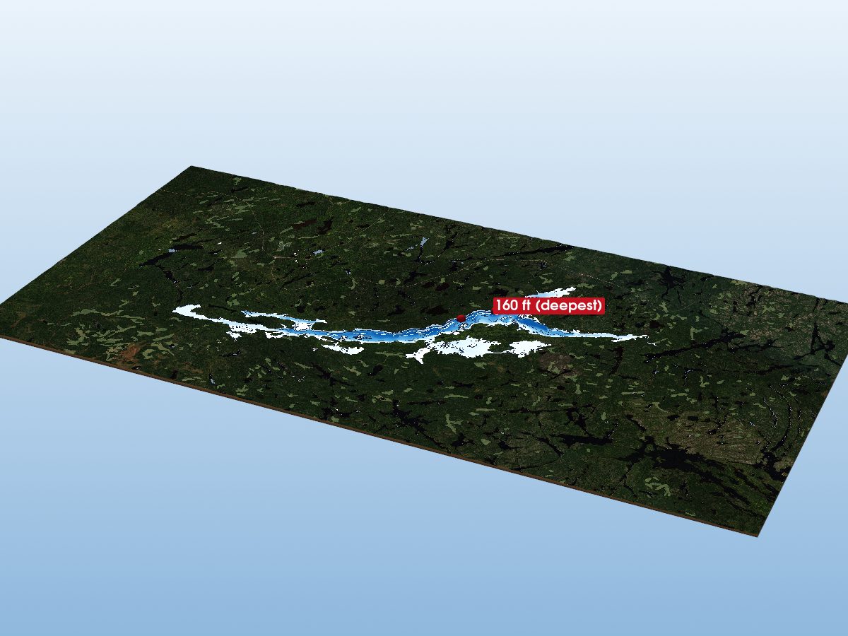 Depth map of McInnes Lake