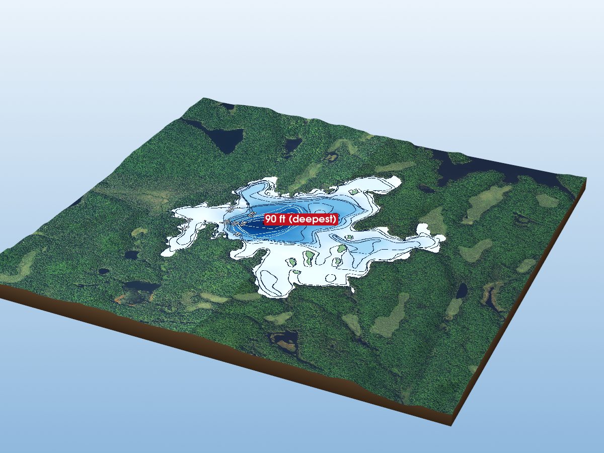 Depth map of McIntosh Lake