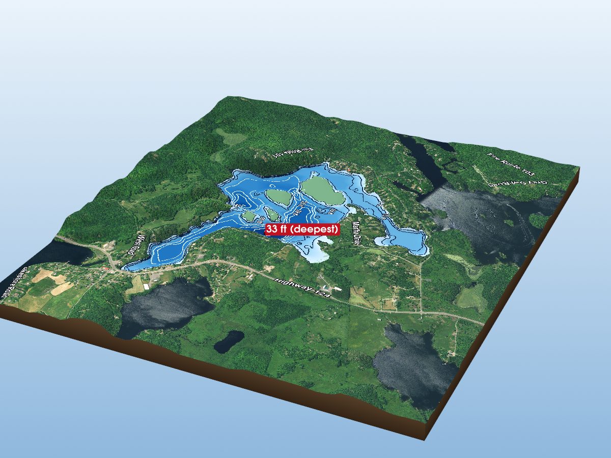 Depth map of McKellar Lake