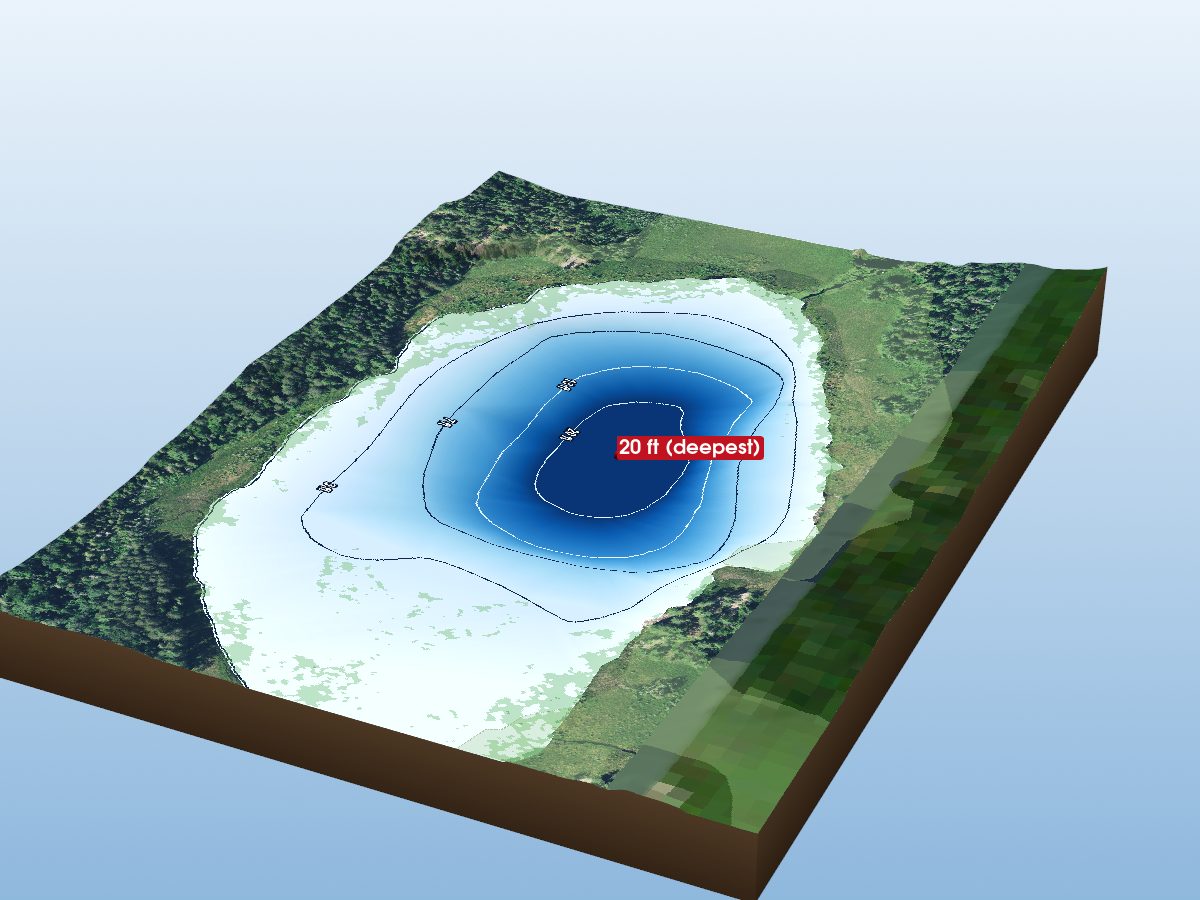 Depth map of McKenna Lake