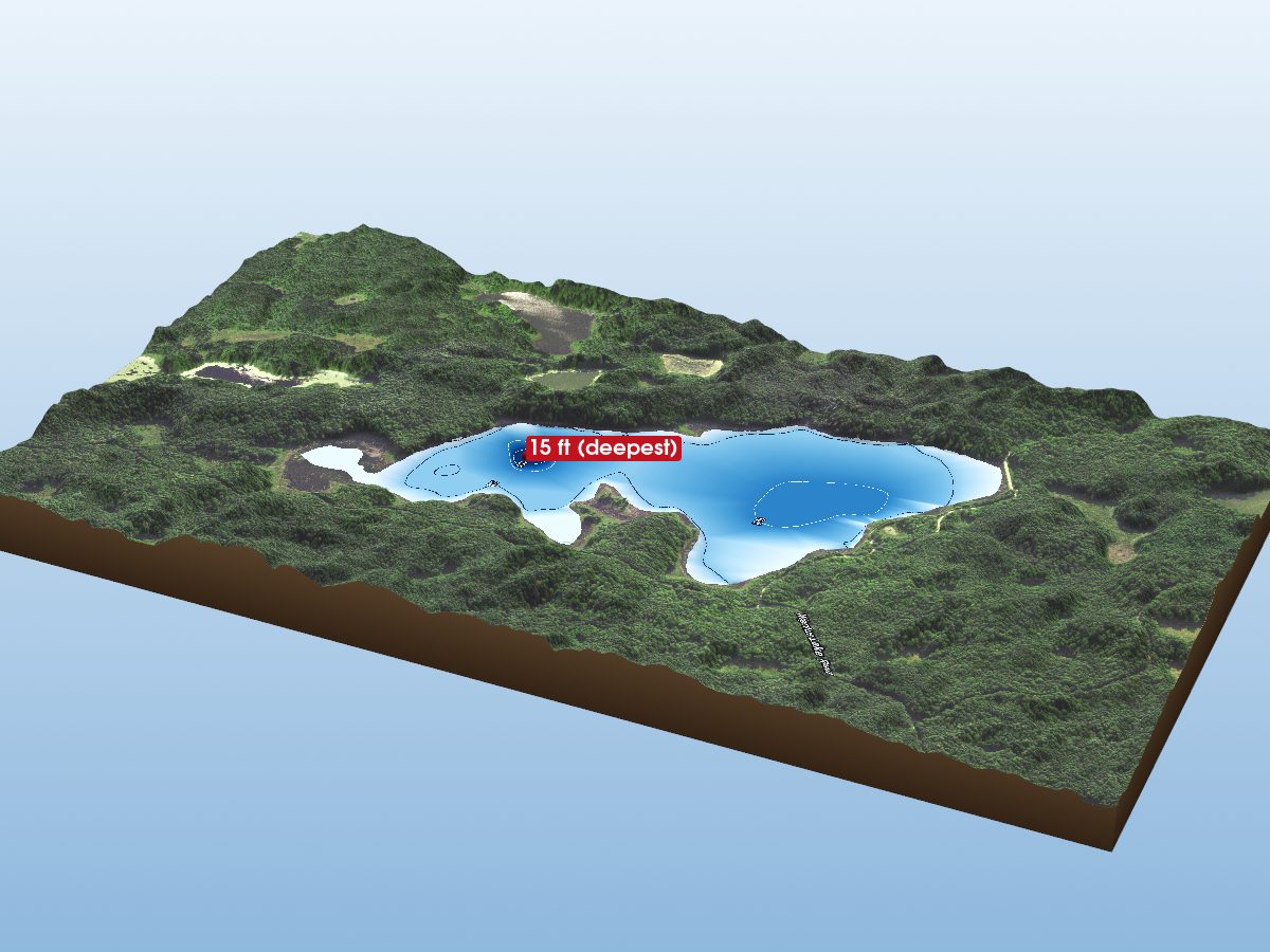 Depth map of McKenzie Lake