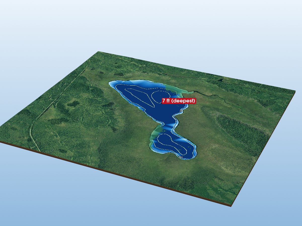 Depth map of McKenzie Lake