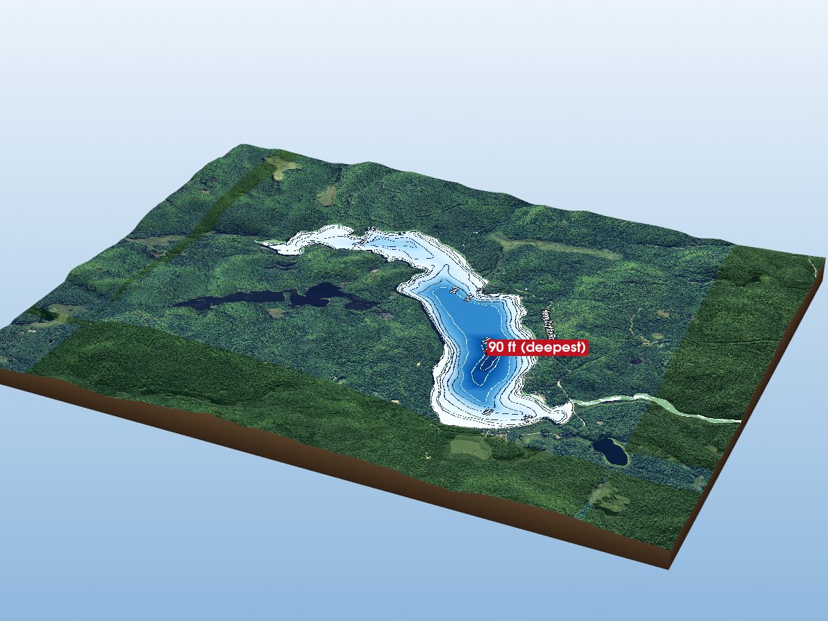 Depth map of McKenzie Lake
