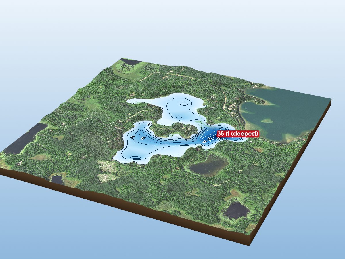 Depth map of McKeown Lake