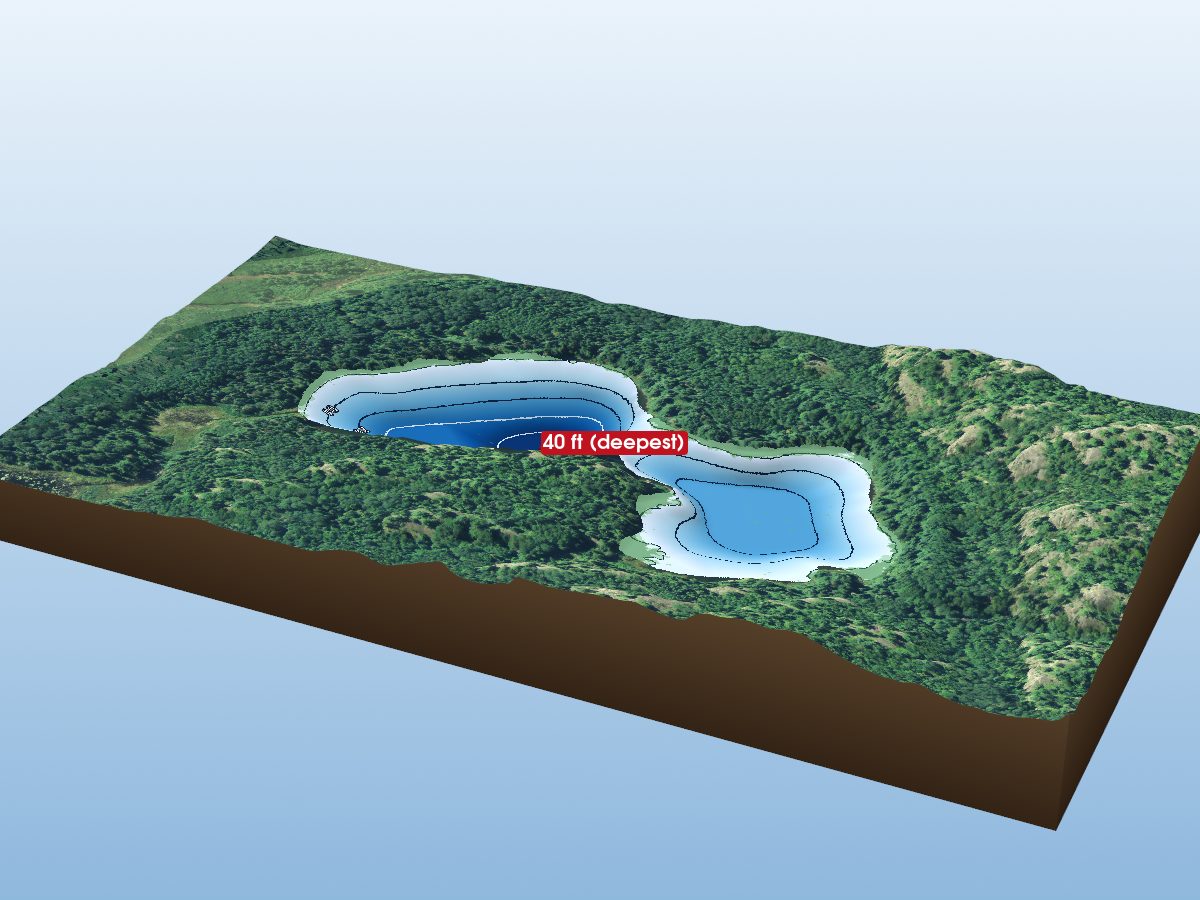 Depth map of McKinney Lake