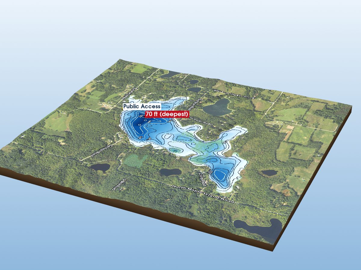 Depth map of McLaren Lake