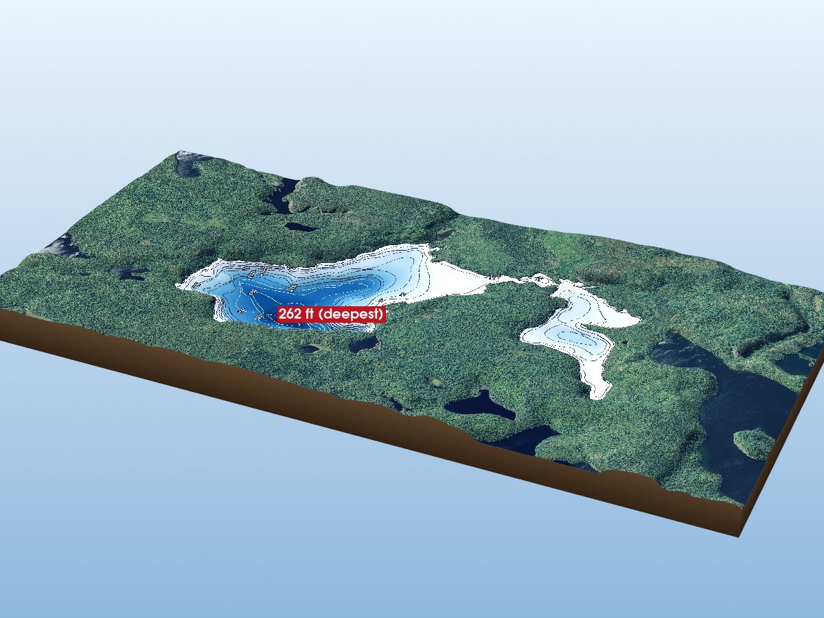 Depth map of McLaurin Lake