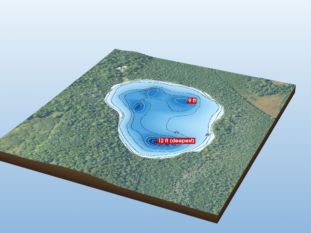 Depth map of McLavey Lake