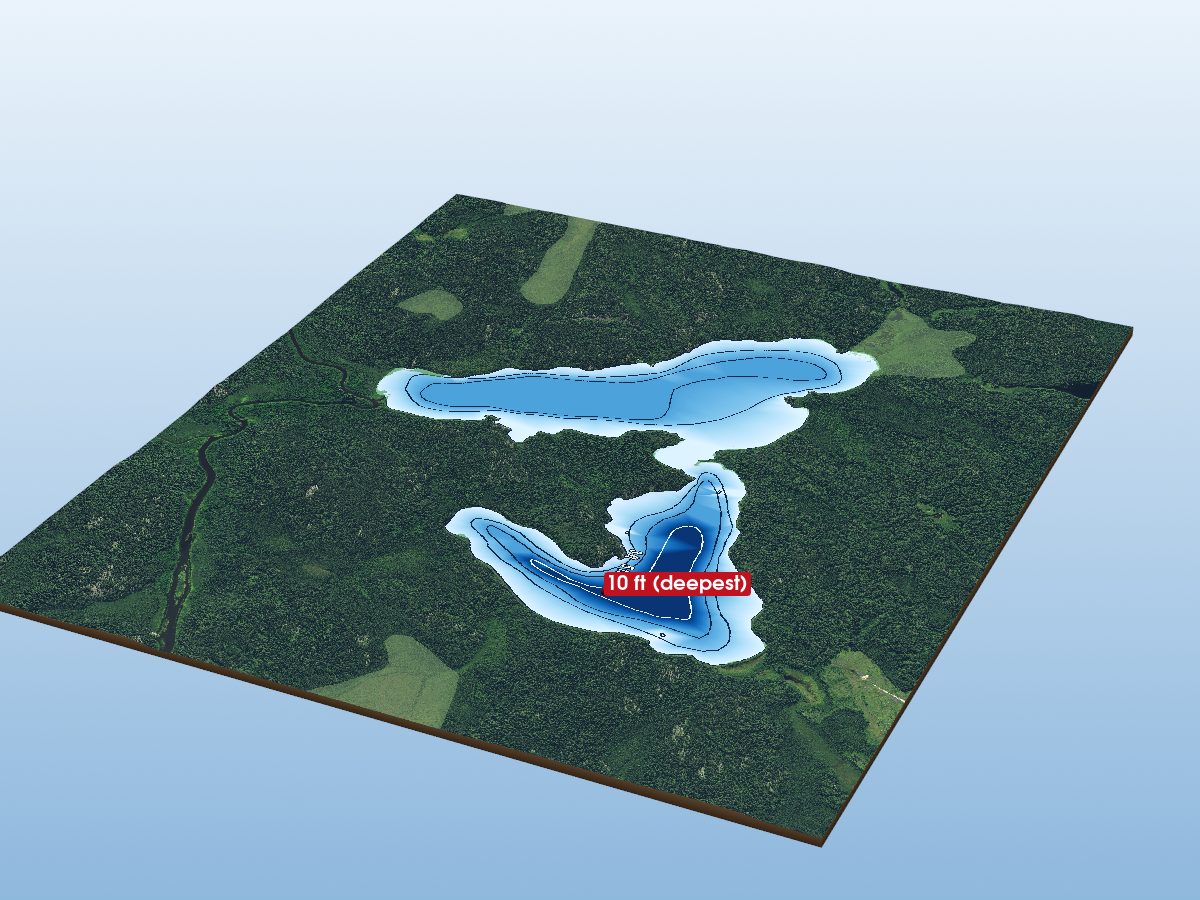 Depth map of McLeister Lake
