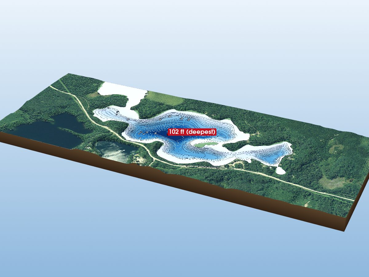 Depth map of McLennan Lake