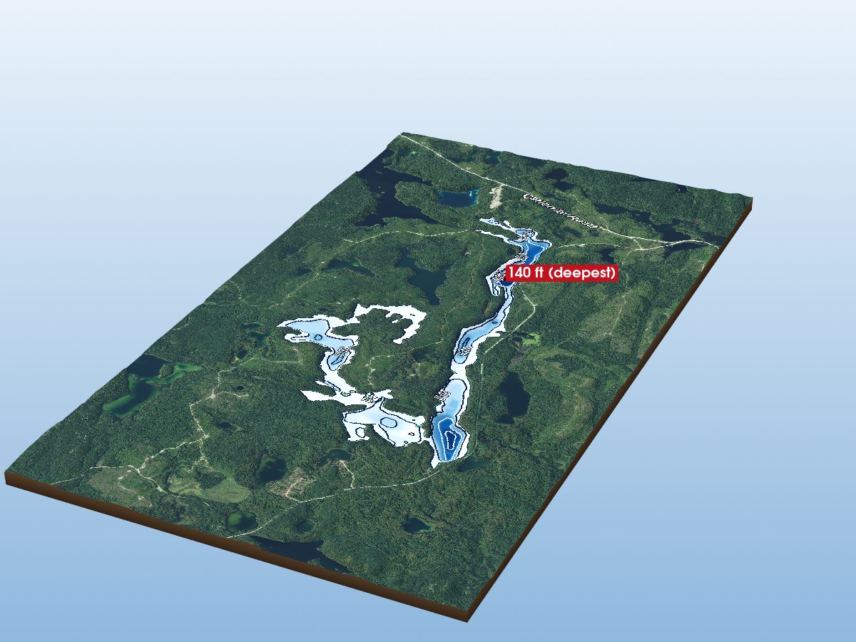 Depth map of McLeod Lake