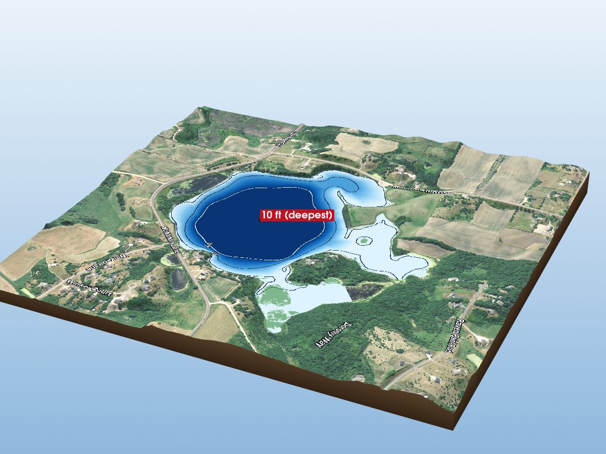 Depth map of McMahon Lake