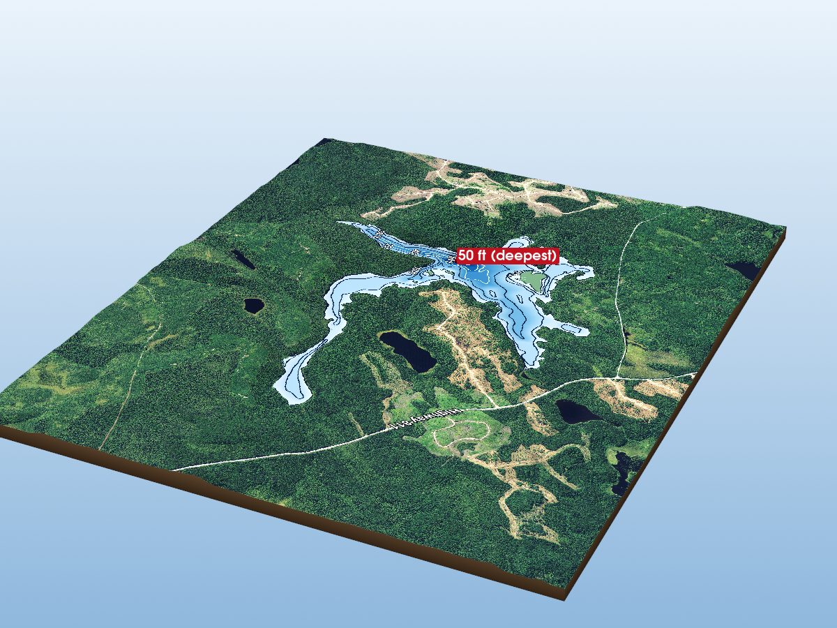Depth map of McMullen Lake