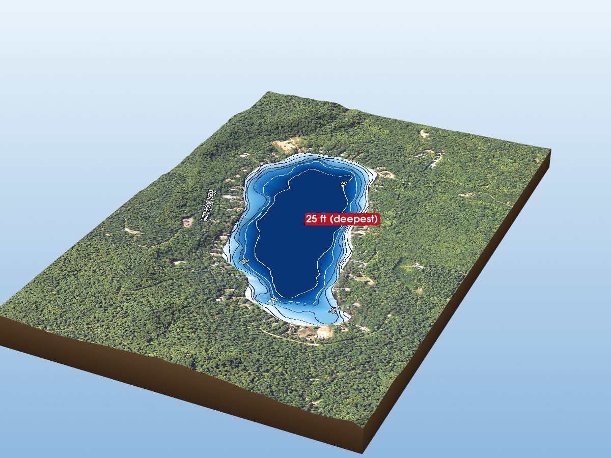 Depth map of McNearney Lake