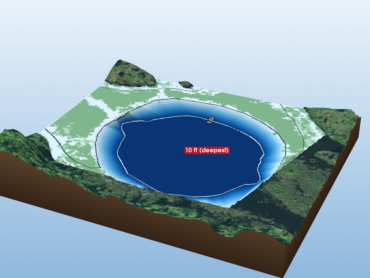 Depth map of McNeil Mud Lake