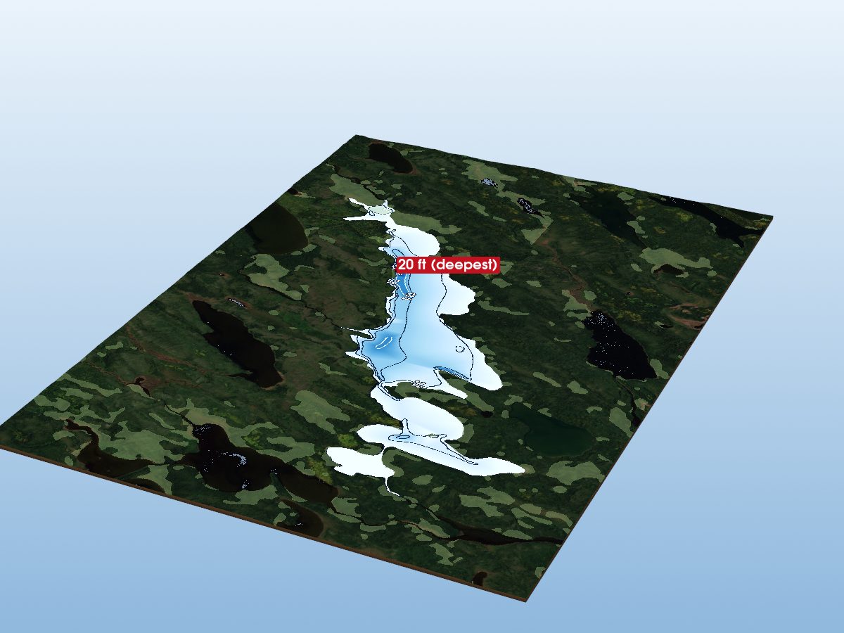 Depth map of McPhail Lake