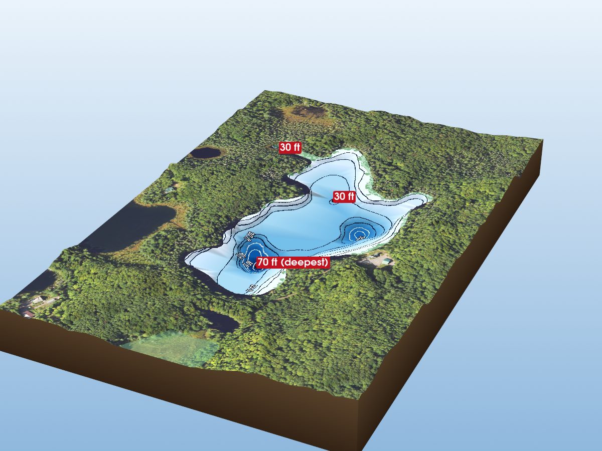 Depth map of McPherson Lake