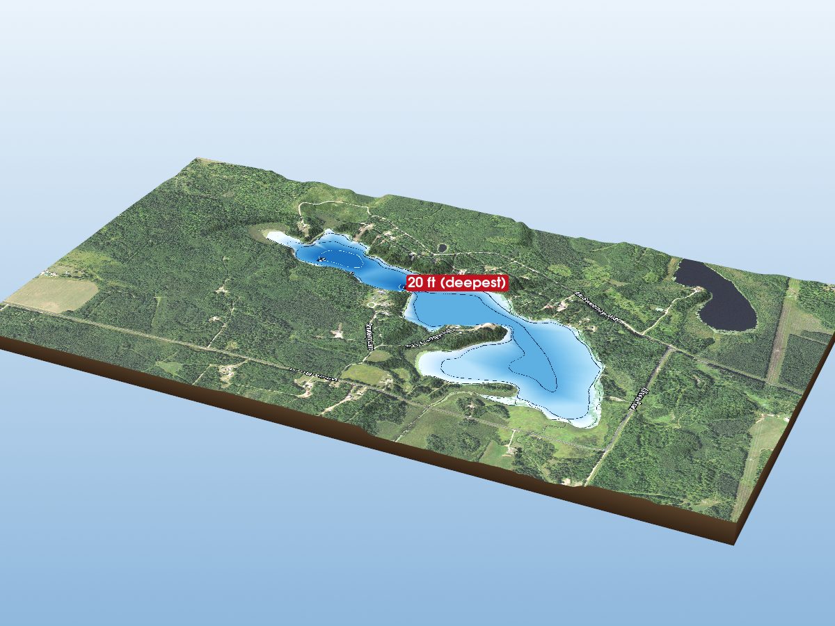 Depth map of McQuade Lake