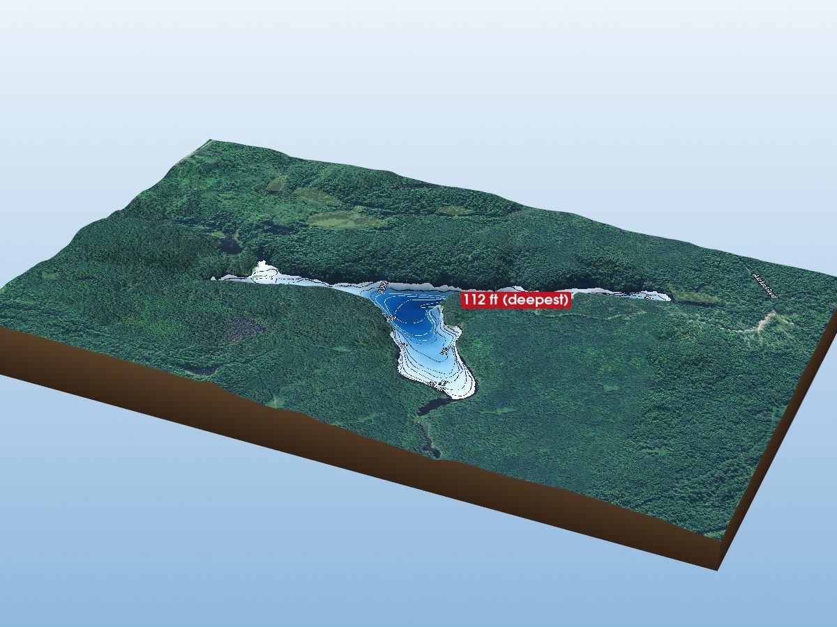 Depth map of McSourley Lake
