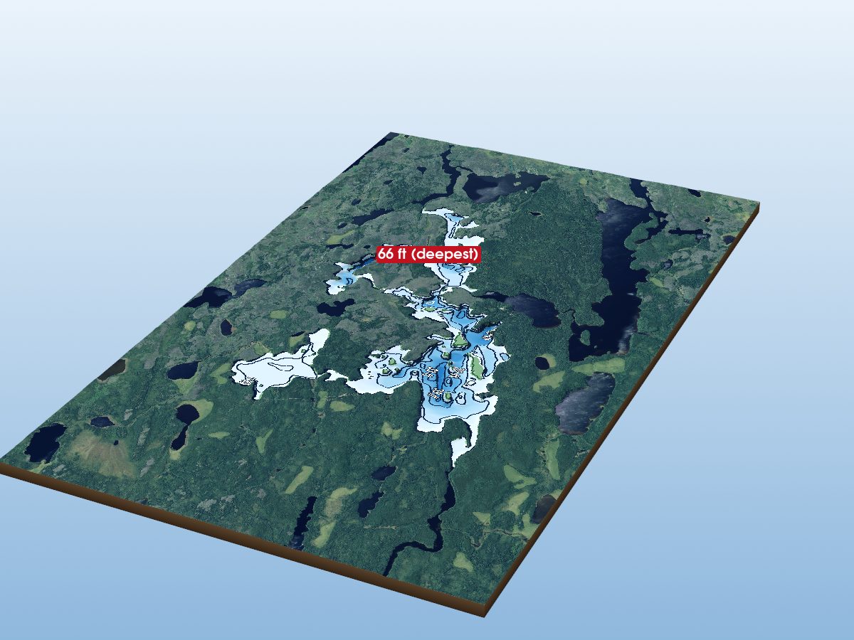 Depth map of McVicar Lake