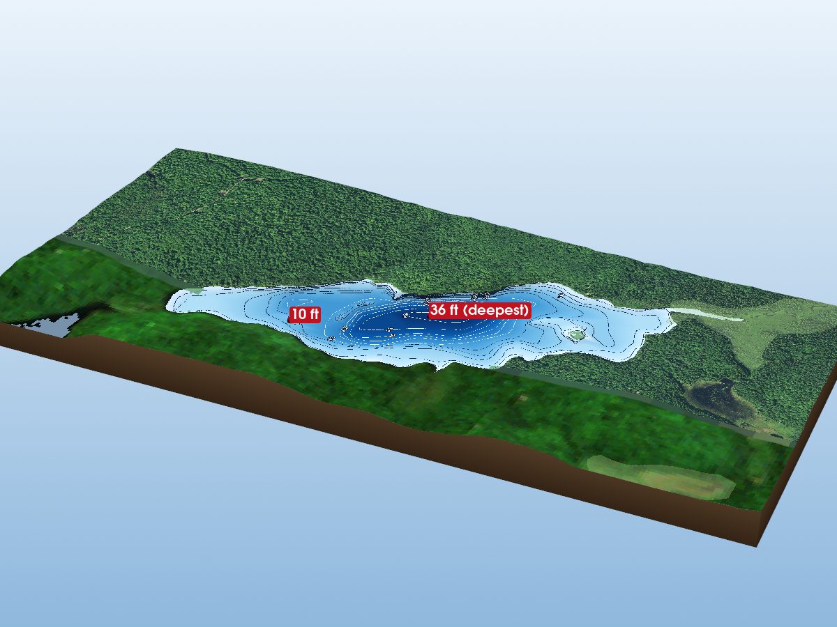 Depth map of Meach Lake