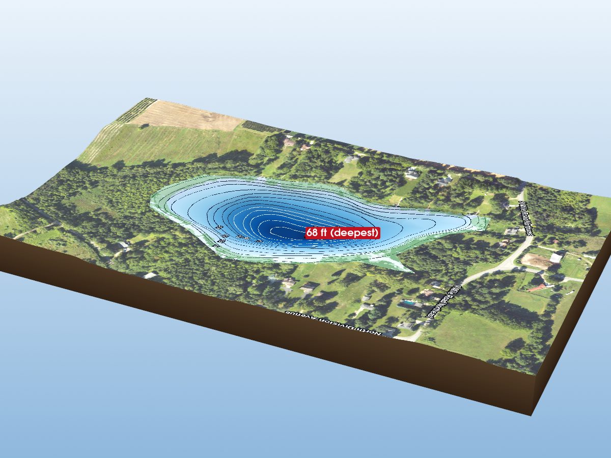 Depth map of Mead Lake