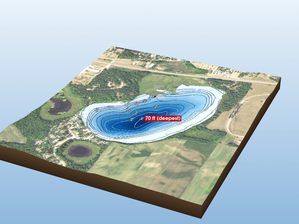 Depth map of Meadow Lake