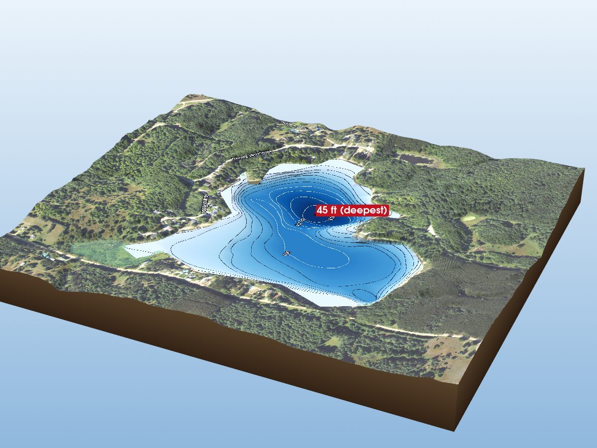 Depth map of Meauwataka Lake