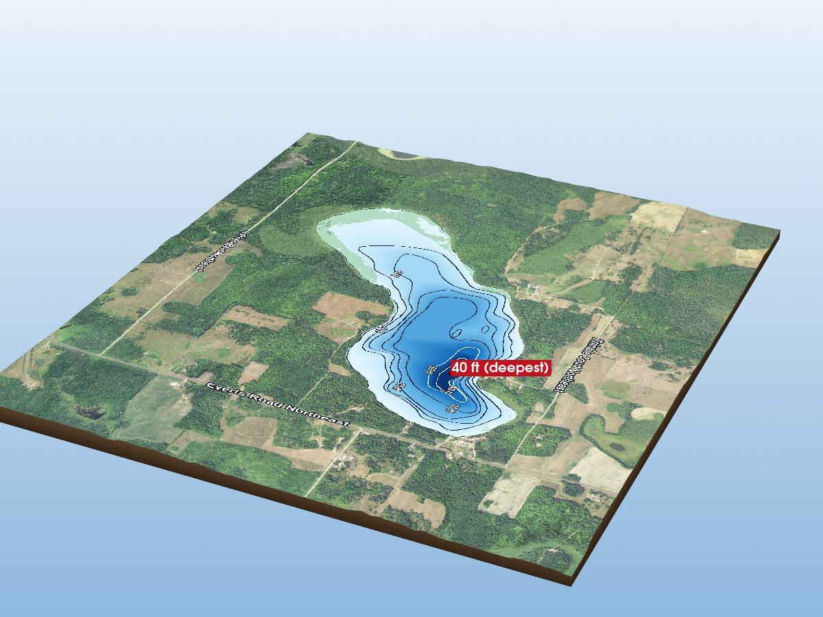 Depth map of Medicine Lake