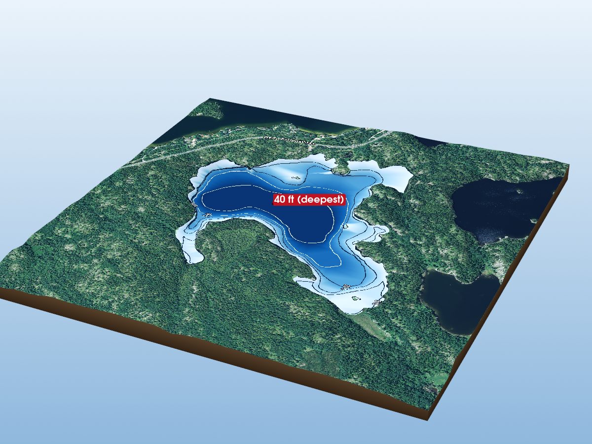 Depth map of Meekin Lake