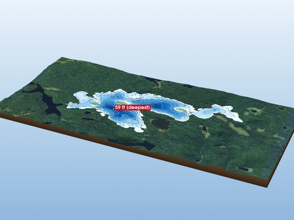 Depth map of Megisan Lake
