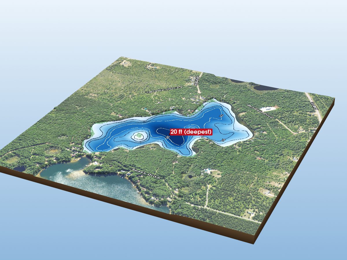 Depth map of Mehl Lake