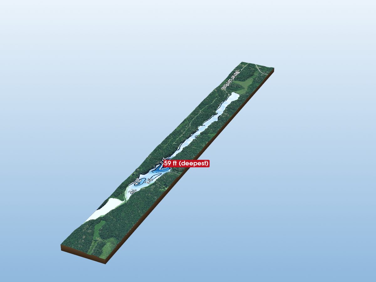 Depth map of Mercer Lake