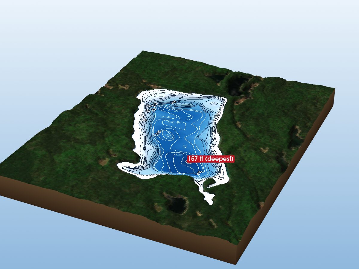 Depth map of Merpaw Lake