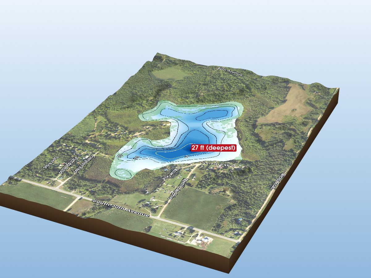 Depth map of Merrill Lake
