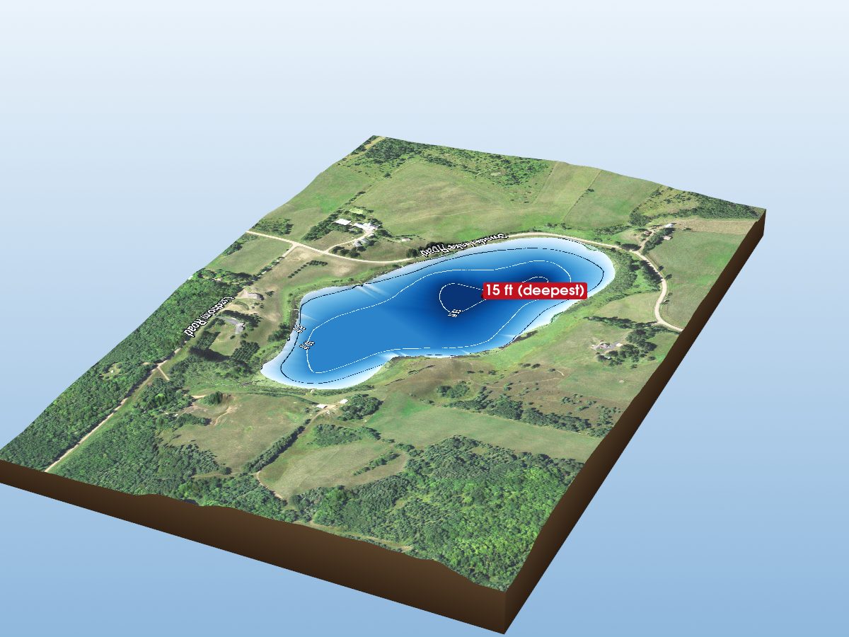 Depth map of Merwin Lake