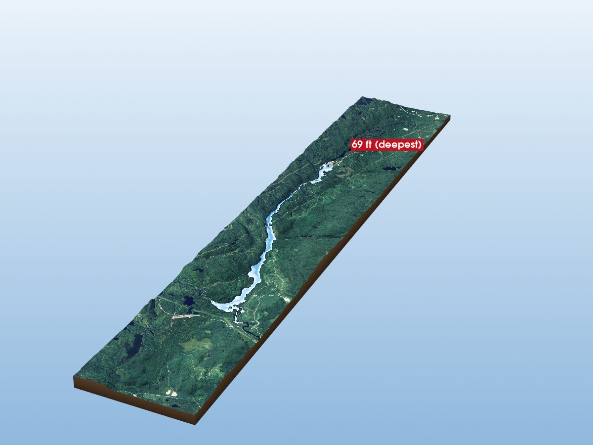 Depth map of Michipicoten River